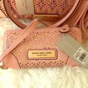 Brand: Andrew Marc: Bag and Wristlet 2 pcs